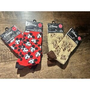 Disney Crew Socks SZ 9-13 Unisex Set Of‎ 4 Family Fun Trip Couple Goals
